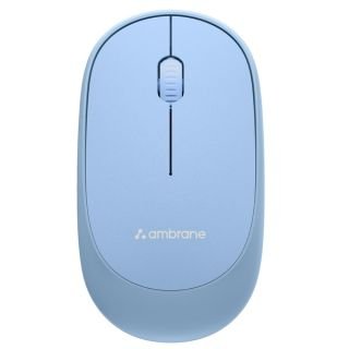 Ambrane Wireless Optical Mouse with 2.4GHz with 1200 DPI, USB Nano Dongle, 3 Keys with Silent Clicks, Instant connectivity, Ergonomic Design for All Day Comfort (Sliq, Blue)
