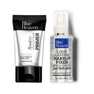 BLUE HEAVEN Flawless Makeup Base (18g) & Long Lasting Makeup Fixer(60g) Primer - 78 ml  (white)