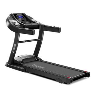 Cockatoo CTM-05 3HP Peak DC Motorized Treadmill for Home, with 3 Level Manual Incline, Max Speed 14 Km/Hr., Max User Weight 90 Kg, Black (DIY, Do It Yourself Installation, Black)
