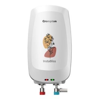 Crompton InstaBliss|3L|3000-Watts Powerful Heating|Electric Instant Water Heater (Geyser) for home|High Grade SS Tank with Advanced 4 Level Safety|Rust-Proof|White|Wall Mounting
