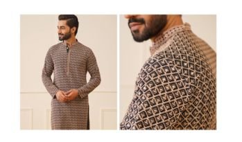 Ethnic Motifs Embroidered Mandarin Collar Straight Pure Cotton Straight Kurta