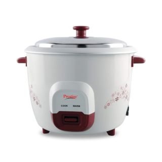 Prestige Prwo 1.8 L Electric Rice Cooker With Dual Control Panel Detachable Power Cord Durable Body Cool Touch Handles Red 1 Year Warranty On Product & 5 Years Warranty On Heating Plate, 1.8 liters
