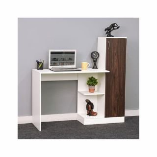 Royaloak Luke Computer Table for Home Office | Sleek Engineered Wood with Melamine Finish for Durability | Ample Storage Space & Multi-Purpose Design | Modern and Functional Workspace Solution