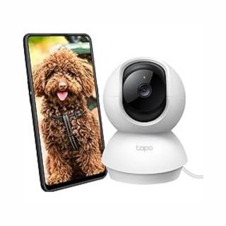 Tapo TP-Link C200 360° 2MP 1080p Full HD Pan/Tilt Home Security Wi-Fi Smart Camera| Alexa Enabled| 2-Way Audio| Night Vision| Motion Detection| Sound and Light Alarm| Indoor CCTV White
