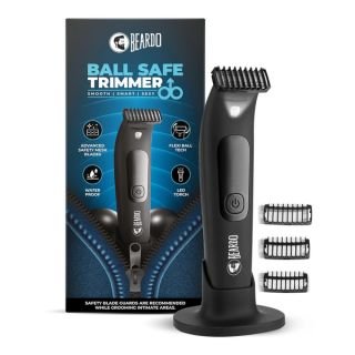 Beardo Ball Safe Trimmer for Men | Intimate Trimmer - Waterproof, Cordless, Rechargeable, Flexible Blades | Body Grooming Kit - No Nicks or Cuts, Powerful Motor, Fast Charging, 110-Min Runtime | Full Body Trimming